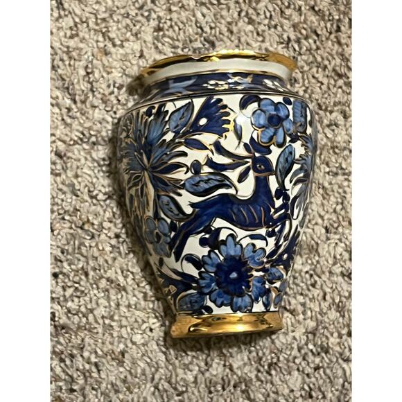 IKAROS RHODES Greek  Wall Pocket Deer Cobalt Blue & Gold Trim - Picture 9 of 11